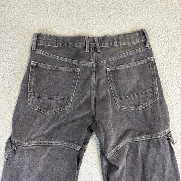 PacSun Jeans Men’s 31x32 Baggy Relaxed Black Faded Wash Cargo Grunge Punk Skate - Picture 13 of 14